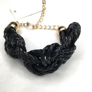 Black Braided Leather Bracelet